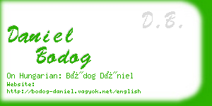 daniel bodog business card